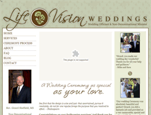 Tablet Screenshot of lifevisionweddings.com